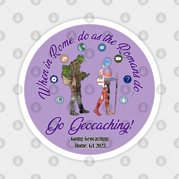 Go Geocaching Rome, GA Magnet by Heather Dorsch Creations